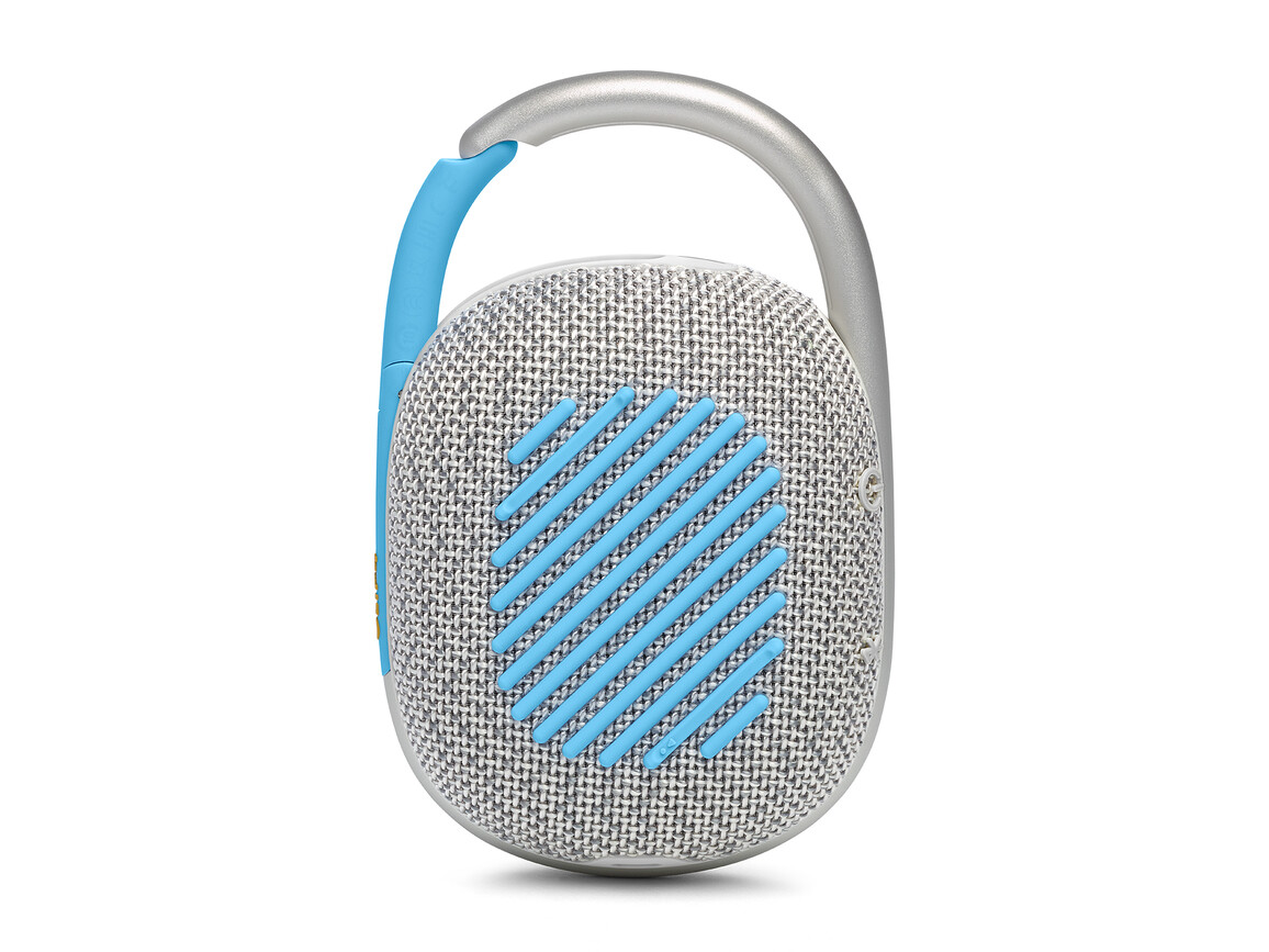 JBL Clip4 ECO, Bluetooth-Lautsprecher mit Karabinerhaken, weiß>