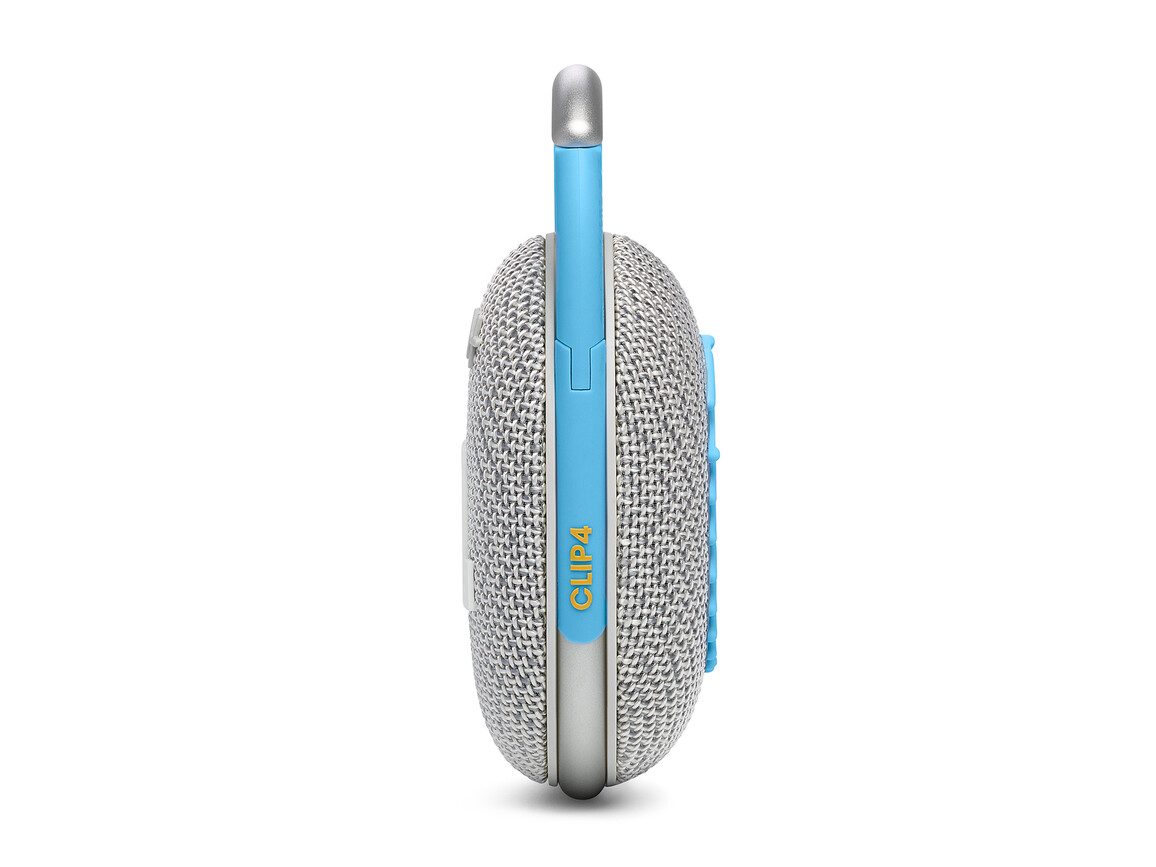JBL Clip4 ECO, Bluetooth-Lautsprecher mit Karabinerhaken, weiß>
