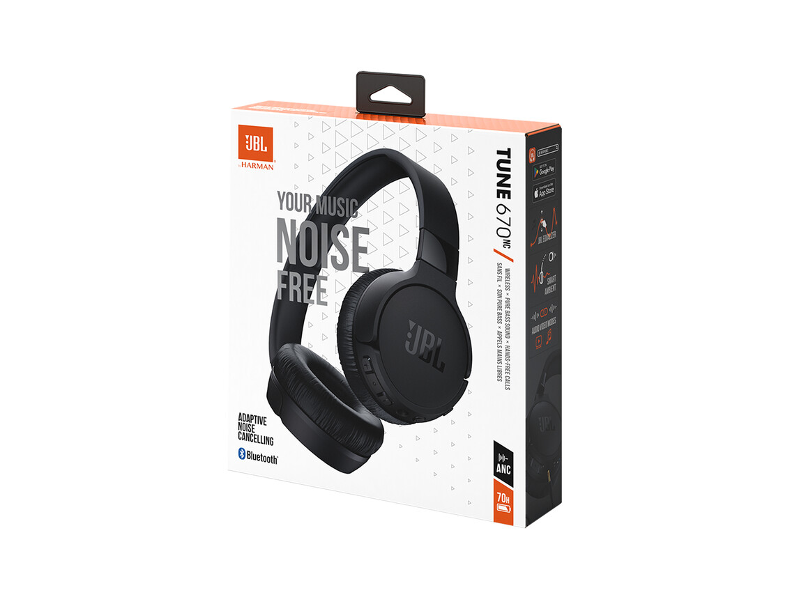 JBL Tune 670NCBT, On-Ear Kopfhörer, schwarz