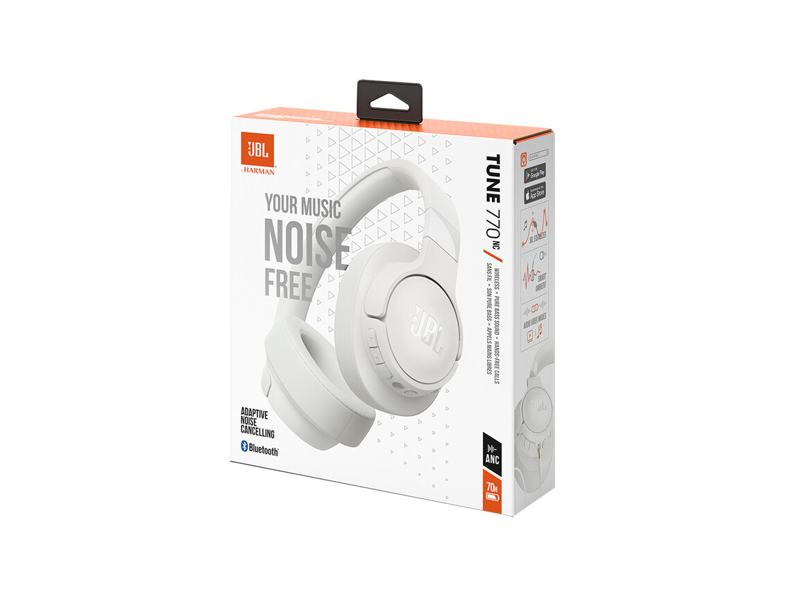 JBL Tune 770NCBT, Over-Ear Kopfhörer, weiß