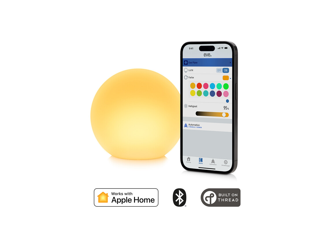 Eve Flare, Portable smarte LED-Leuchte mit Thread-Unterstützung