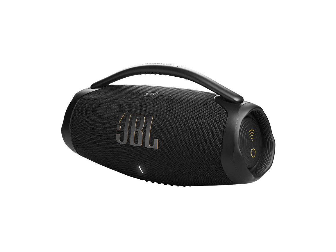 JBL Boombox 3 Wi-Fi, tragbarer Bluetooth-Lautsprecher, schwarz