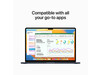 MacBook Air 15&quot; M2 Chip 8-Core CPU und 10-Core GPU, 8GB, 256GB SSD, mitternacht&gt;