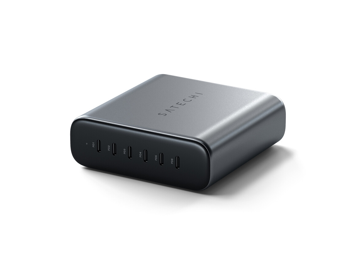 Satechi 200W Type-C 6-Port PD GaN Charger space grau