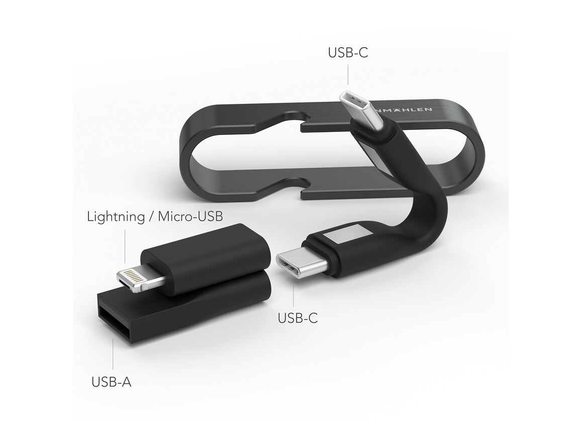 Vonmählen High Six, 6-in-1 Schnellladekabel, schwarz