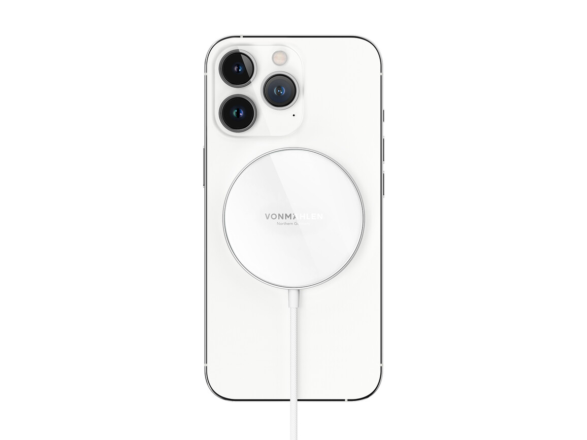 Vonmählen Aura Mini, magnetisches WL Charging Pad, weiß