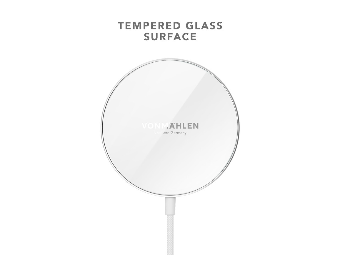 Vonmählen Aura Mini, magnetisches WL Charging Pad, weiß