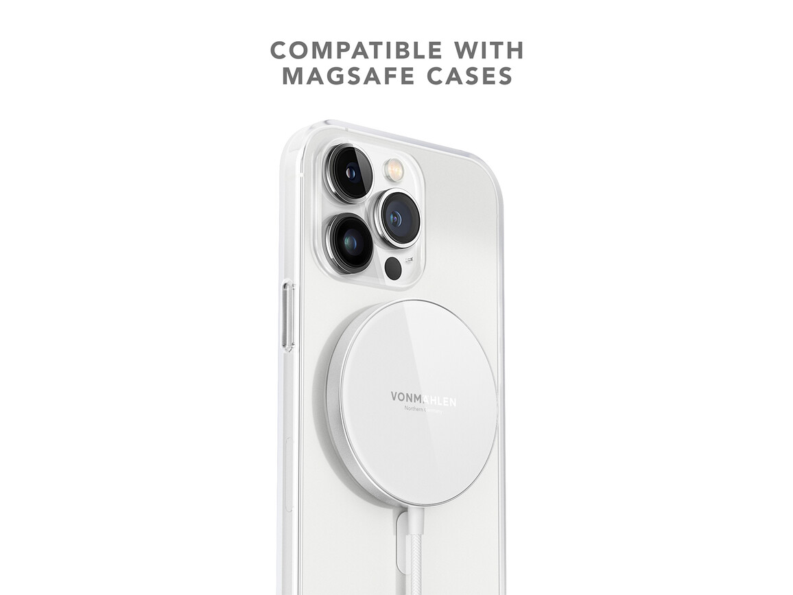 Vonmählen Aura Mini, magnetisches WL Charging Pad, weiß