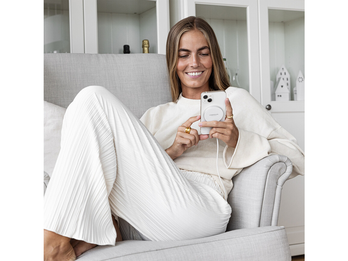 Vonmählen Aura Mini, magnetisches WL Charging Pad, weiß