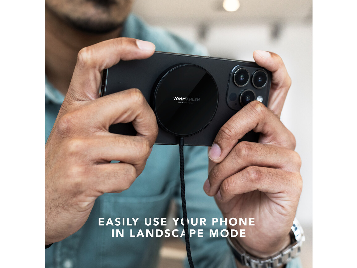 Vonmählen Aura Mini, magnetisches WL Charging Pad, weiß