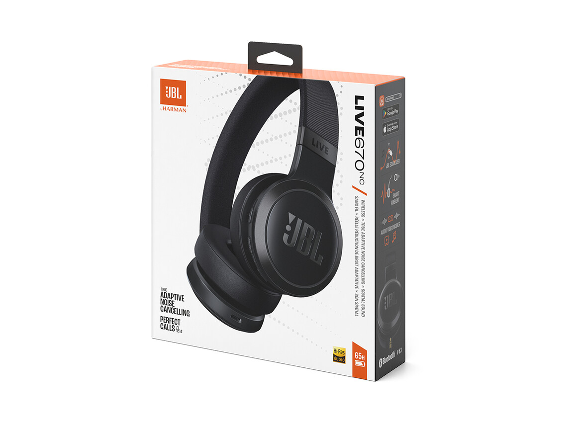 JBL Live 670NC, On-Ear Bluetooth Kopfhörer, schwarz