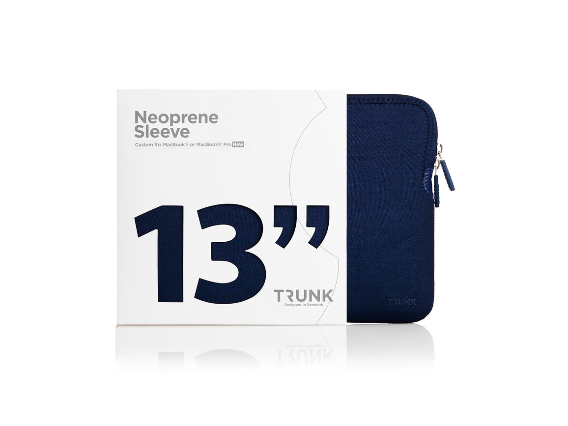 Trunk Neopren Sleeve für MacBook Air &amp; MacBook Pro 13", dunkelblau