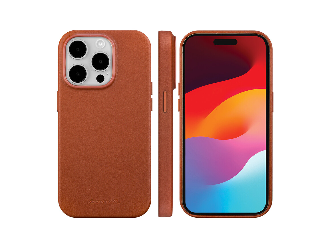 dbramante Roskilde Case mit MagSafe für iPhone 15 Pro, braun