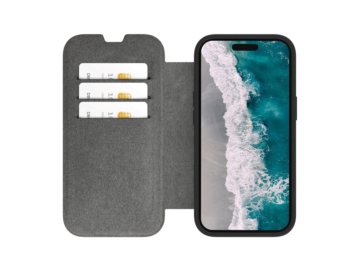 dbramante Helsinki Case mit MagSafe für iPhone 15, schwarz/transparent >