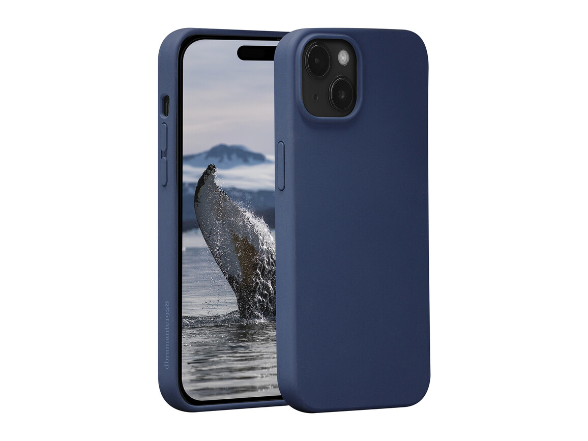 dbramante Monaco Silkon Case mit MagSafe für iPhone 15, pazifik blau