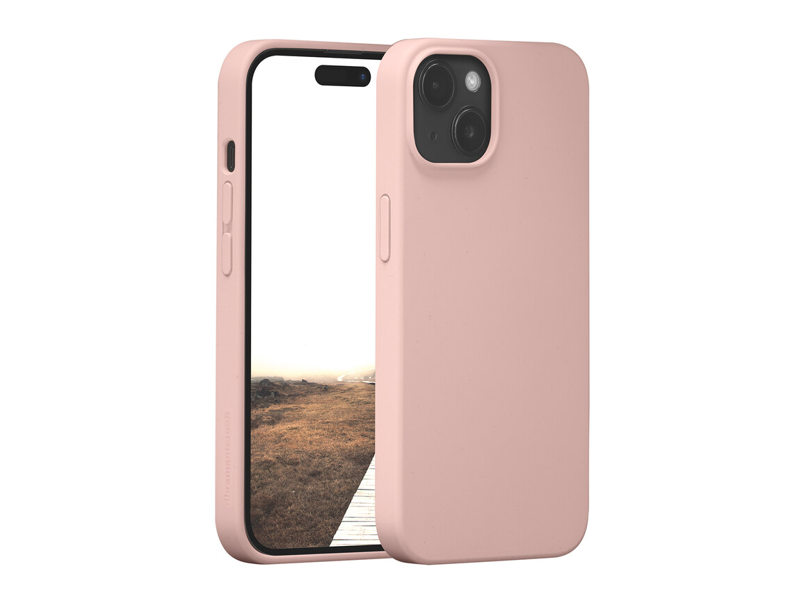 dbramante Monaco Silkon Case mit MagSafe für iPhone 14/15, pink sand