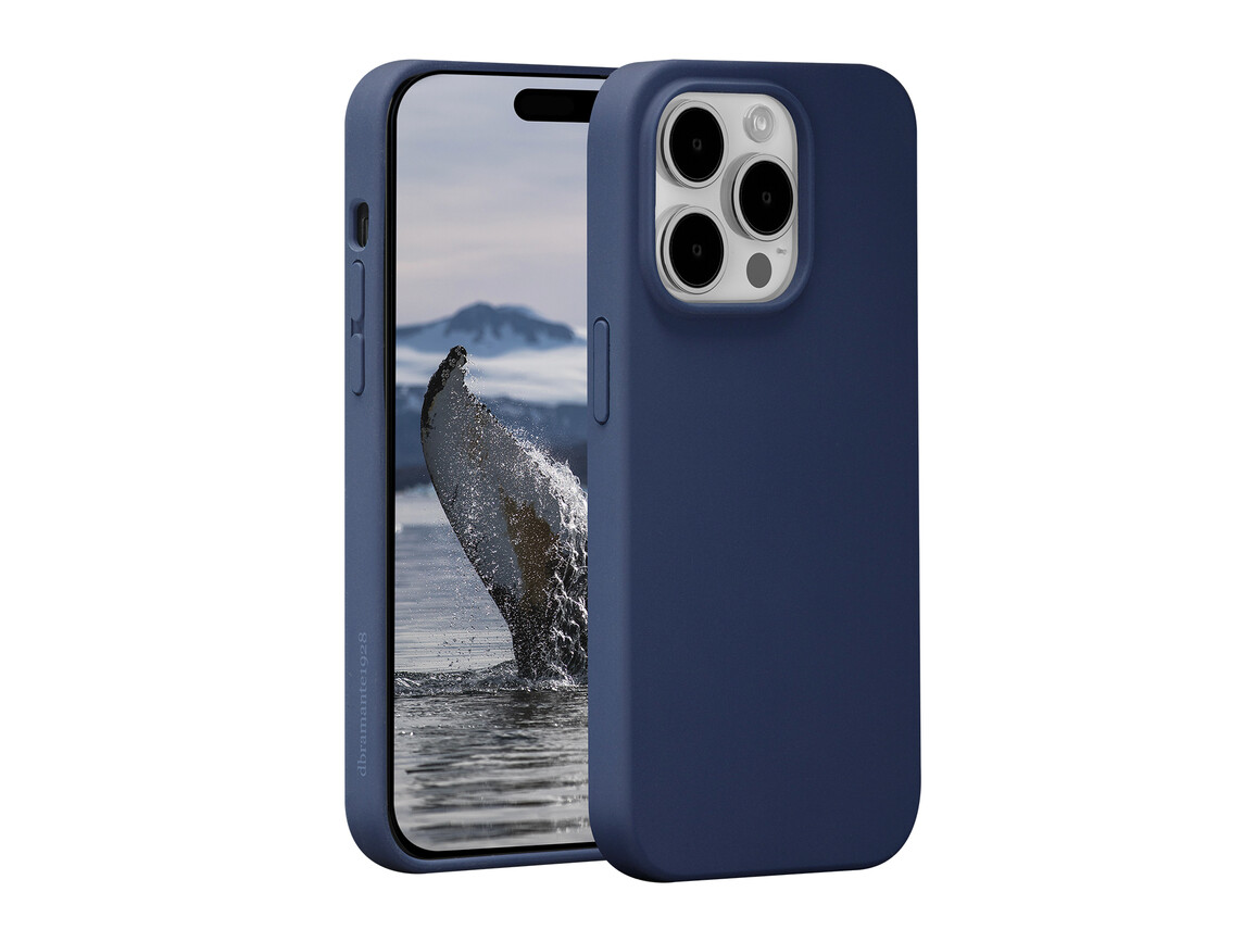 dbramante Monaco Silikon Case mit MagSafe für iPhone 15 Pro, pazifik blau