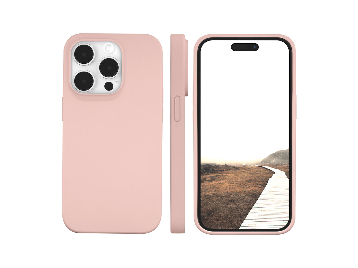 dbramante Monaco Silkon Case mit MagSafe für iPhone 15 Pro, pink sand