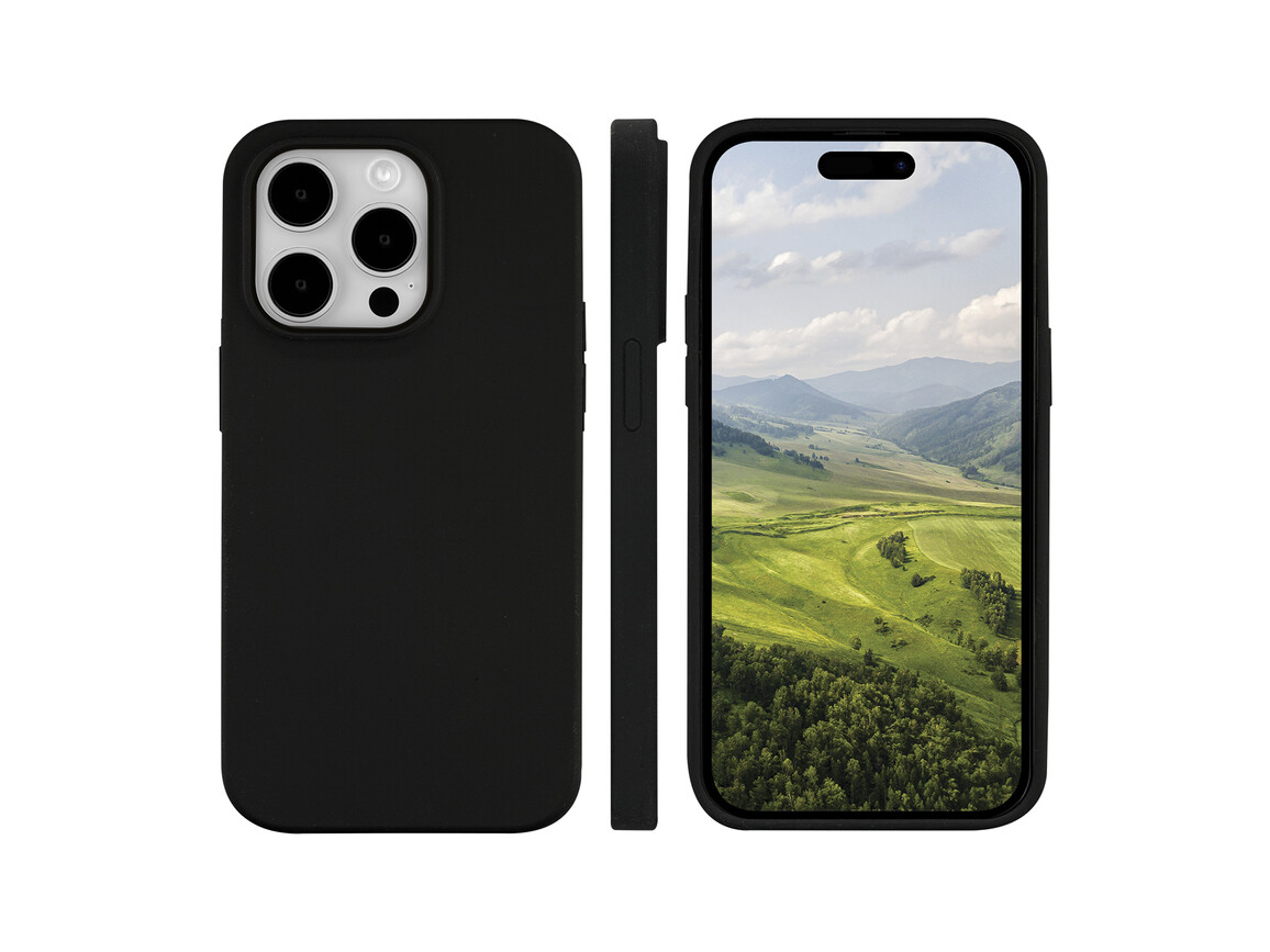 dbramante Monaco Silikon Case mit MagSafe für iPhone 15 Pro Max, schwarz