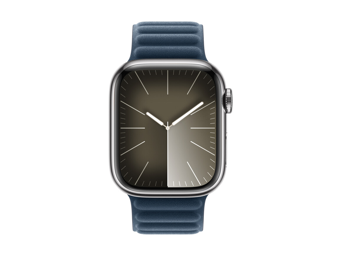 Apple Watch 45mm Armband mit Magnetverschluss, pazifikblau, S/M>