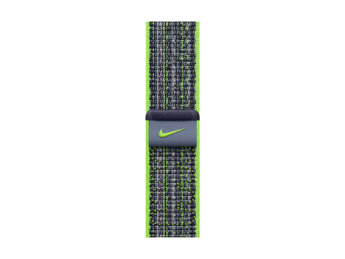 Apple Watch 45mm Nike Sport Loop, bright green/blau