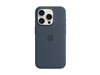 Apple iPhone 15 Pro Silikon Case mit MagSafe, sturmblau