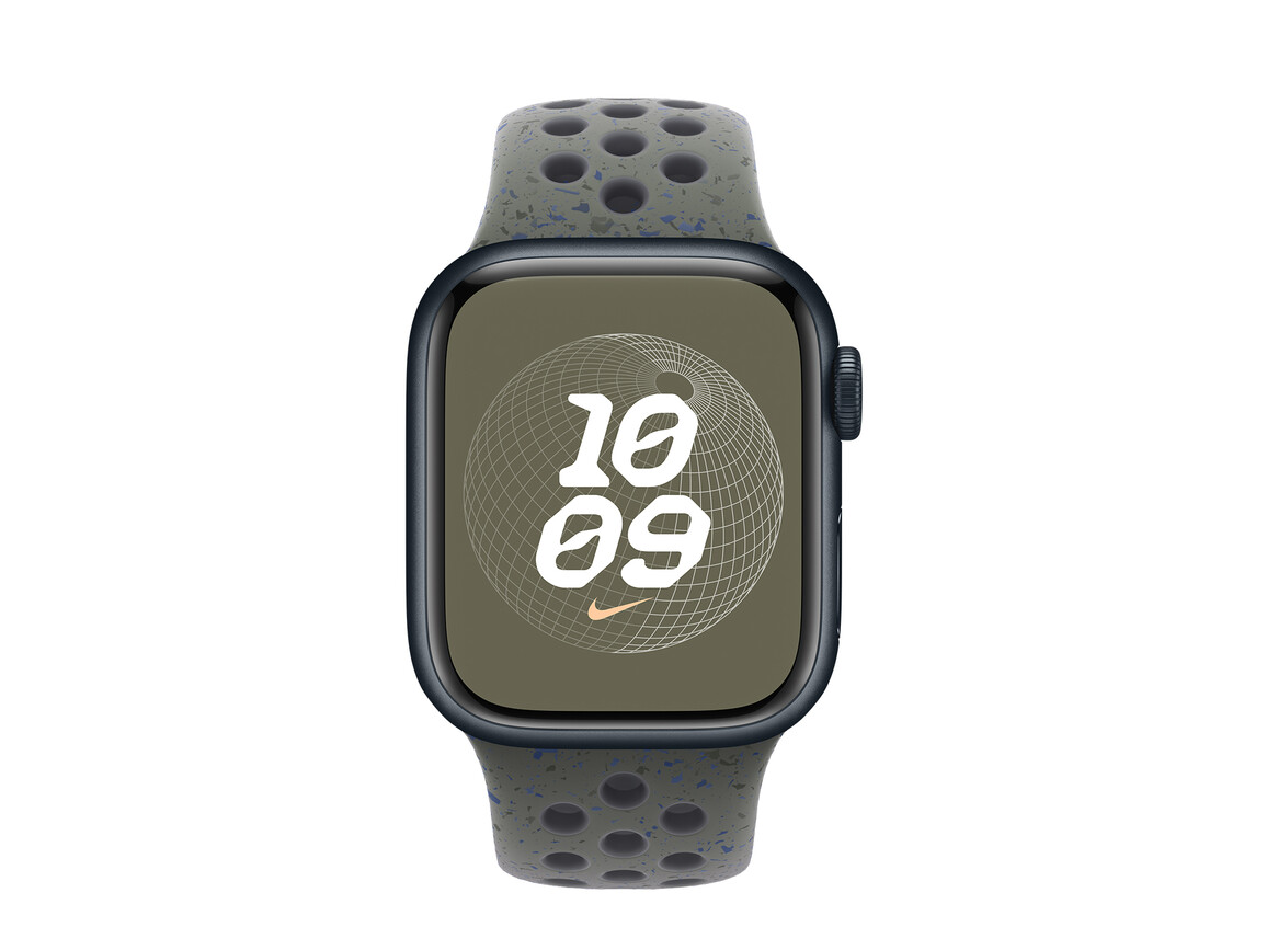 Apple Watch 41mm Nike Sportarmband, Cargo Khaki, S/M