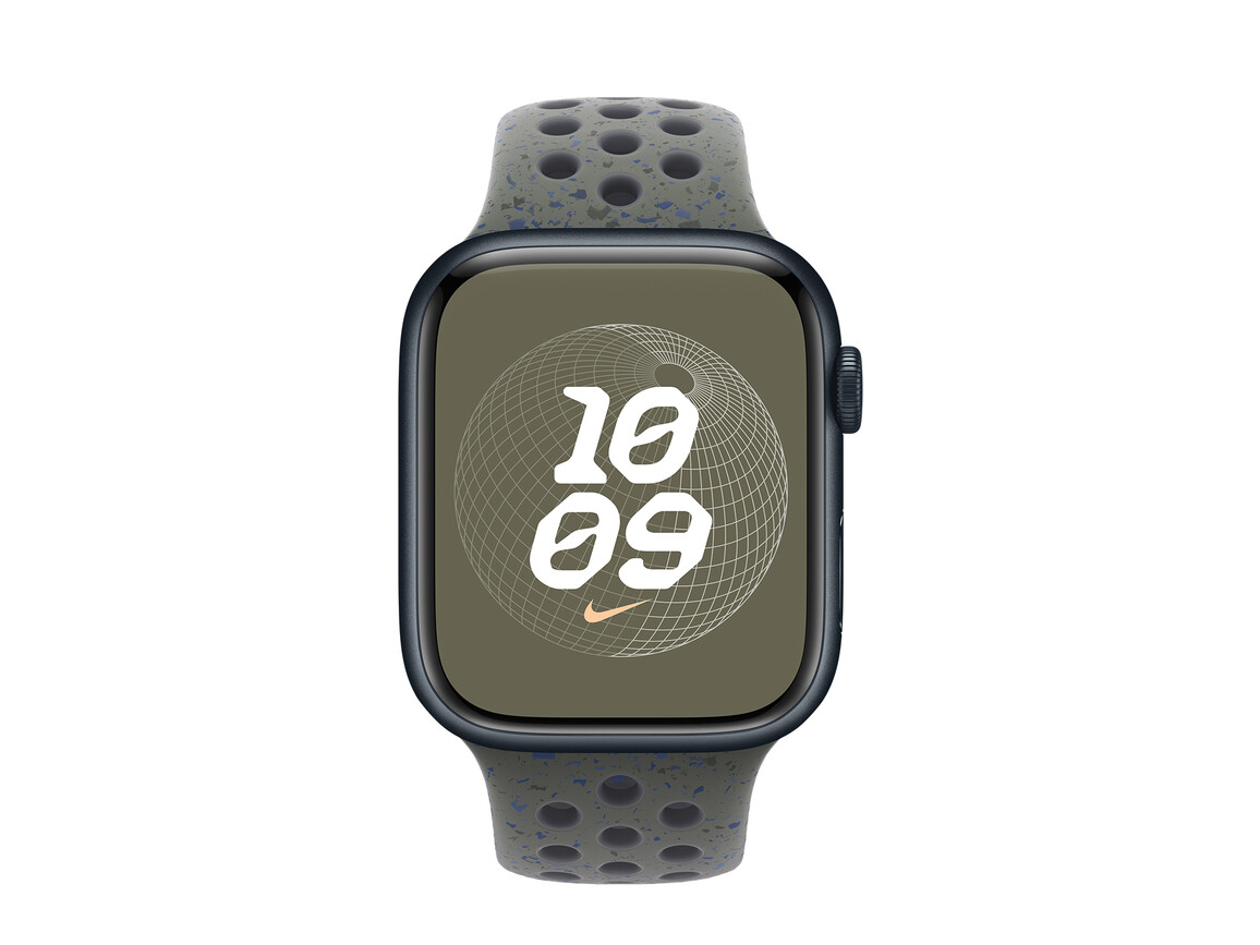 Apple Watch 45mm Nike Sportarmband, Cargo Khaki, S/M