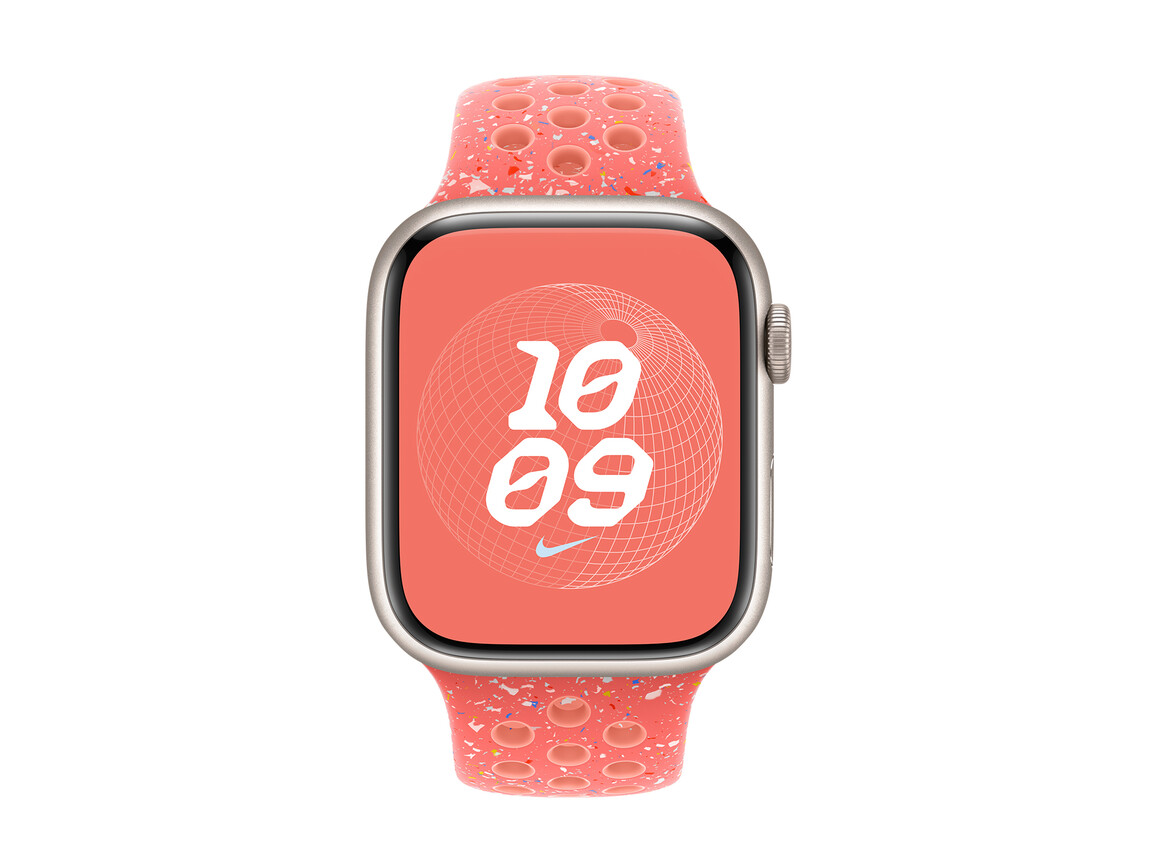 Apple Watch 45mm Nike Sportarmband, Magic Ember, S/M