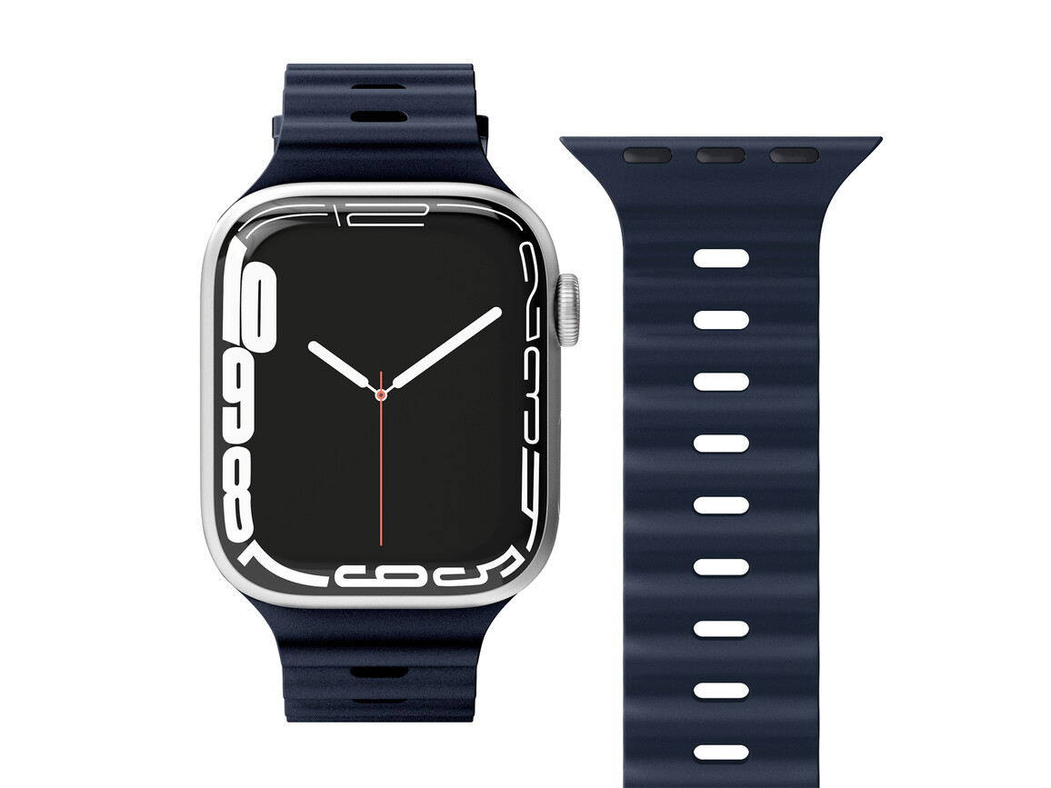 Vonmählen Wave-Armband für Apple Watch 42/44/45/49 mm, blau