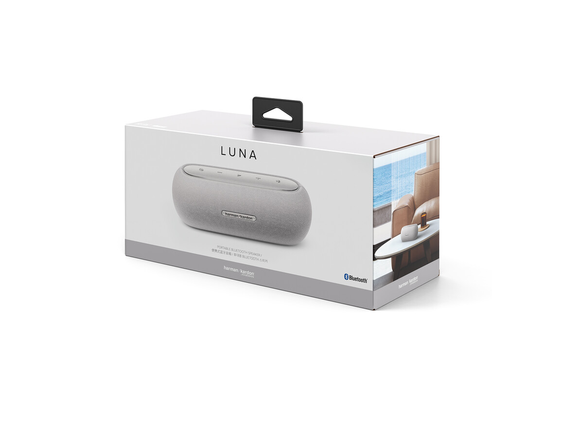 Harman/Kardon Luna tragbarer Bluetooth Lautsprecher, grau Harman/Kardon Luna tragbarer Bluetooth Lautsprecher, grau