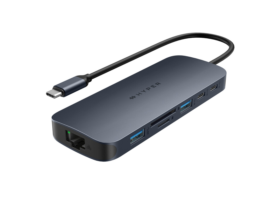 Hyper- HyperDrive Next 11 Port Dual 4K60Hz HDMI USB-C Hub, mitternachtblau