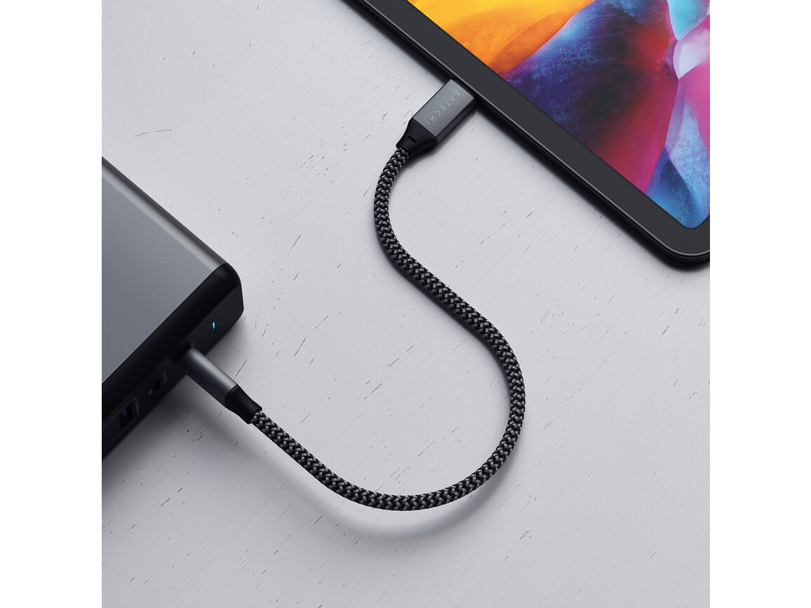 Satechi Type-C zu Type-C Kabel 25 cm, space grau Satechi Type-C zu Type-C Kabel 25 cm, space grau