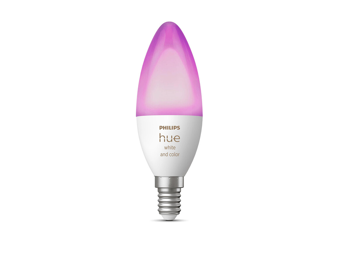 Philips Hue White &amp; Color Ambiance, smarte LED Lampe B39 E14 Einzelpack