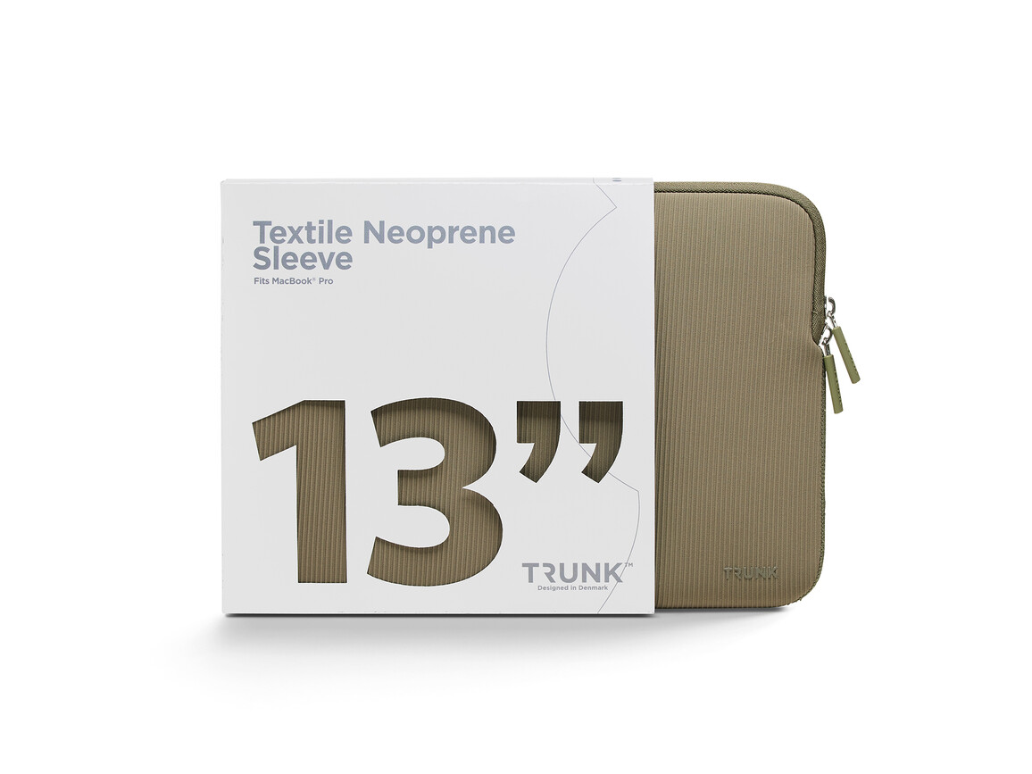 Trunk Textile Neopren Sleeve gerippt für MacBook Air/MacBook Pro 13", grün