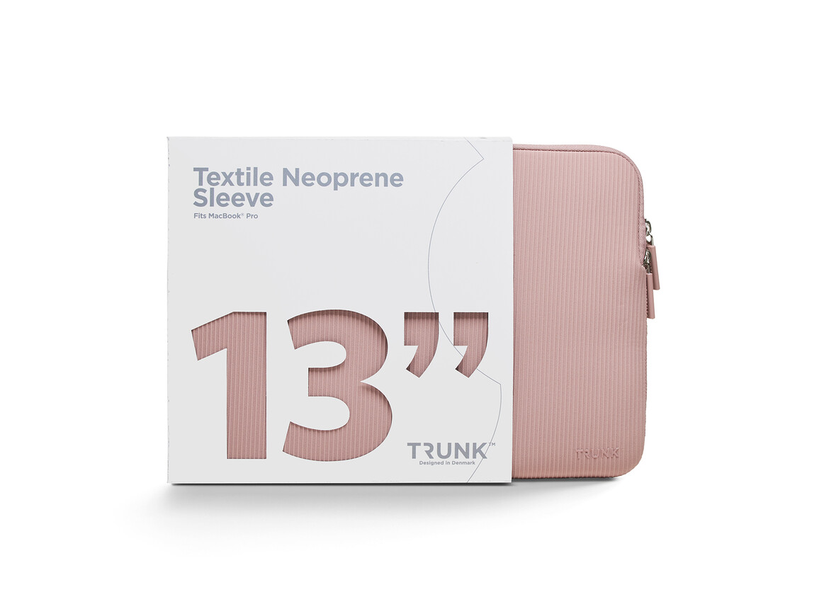 Trunk Textile Neopren Sleeve gerippt für MacBook Air/MacBook Pro 13", rosé