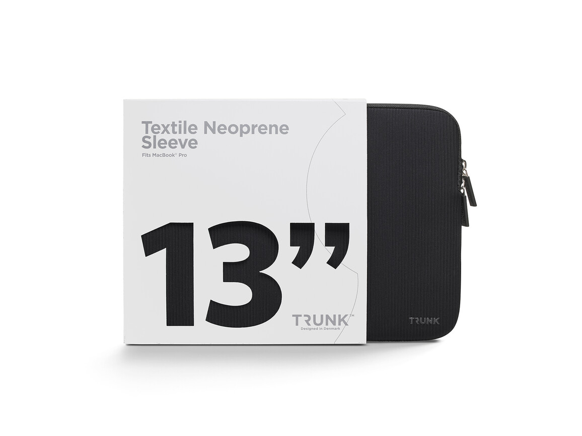 Trunk Textile Neopren Sleeve gerippt für MacBook Air/MacBook Pro 13", schwarz