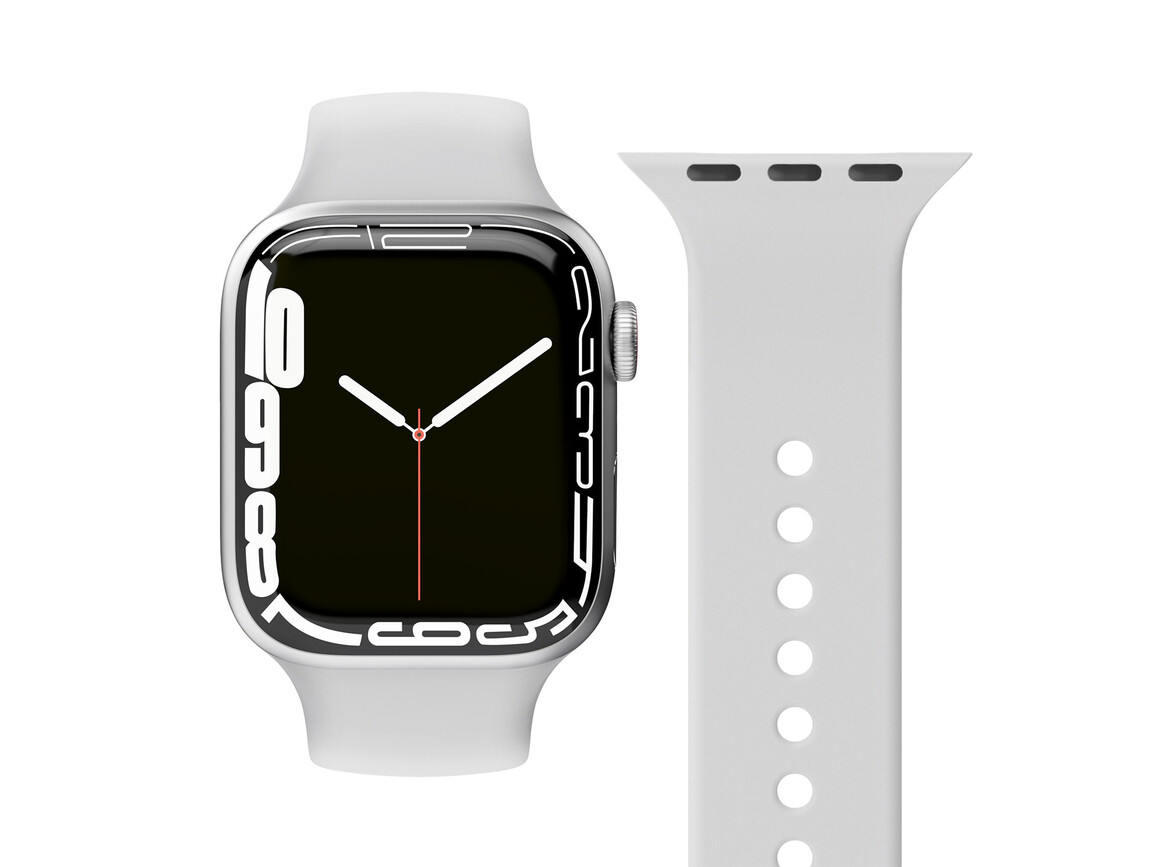 Vonmählen Silikon Loop One für Apple Watch 42/44/45/49 mm, hellgrau