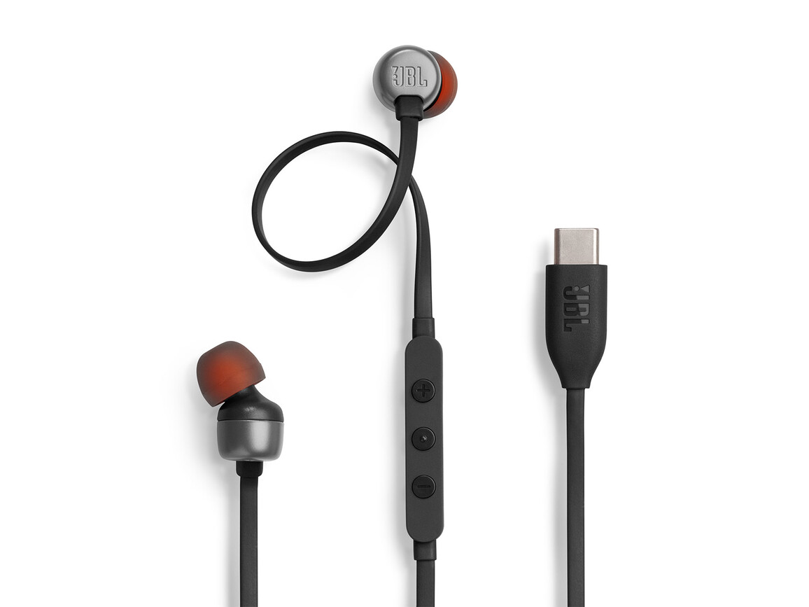 JBL TUNE310C, kabelgebundener USB-C In-Ear Kopfhörer, schwarz