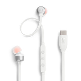 JBL TUNE310C, kabelgebundener USB-C In-Ear Kopfhörer, weiß