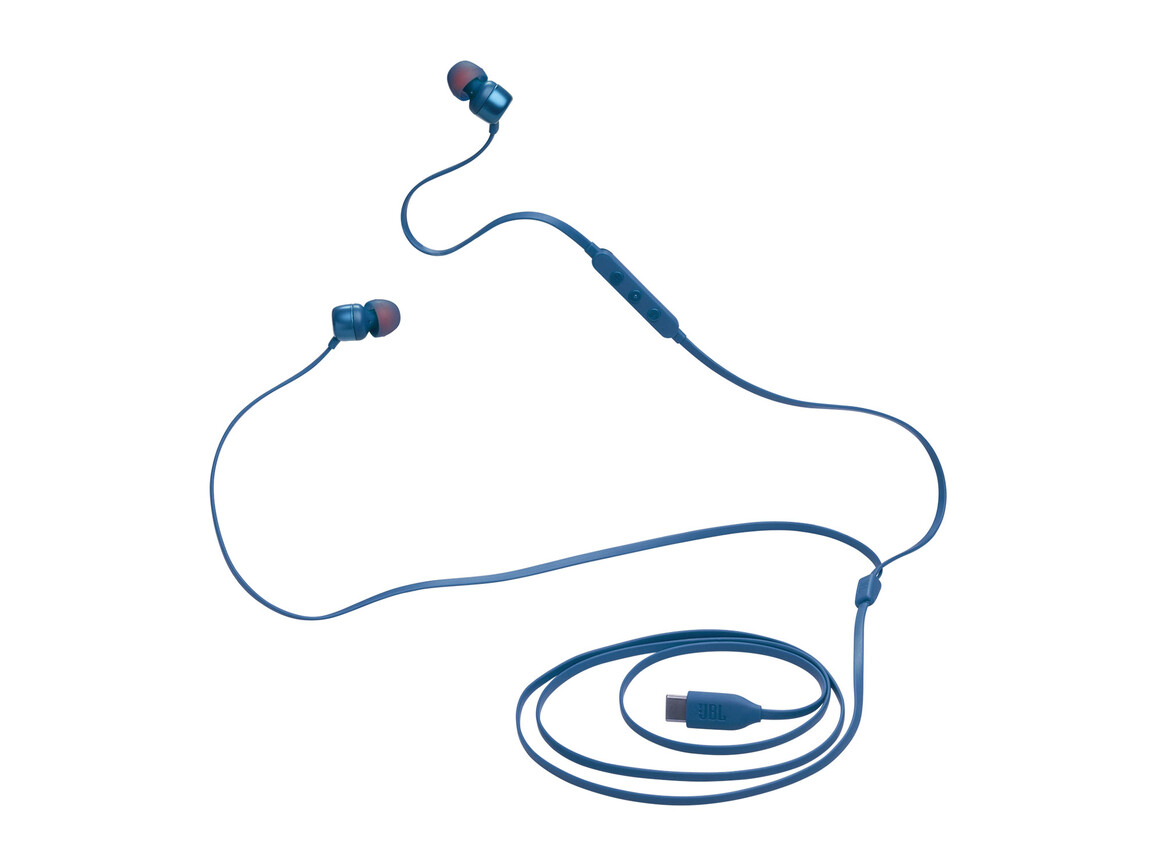 JBL TUNE310C, kabelgebundener USB-C In-Ear Kopfhörer, blau
