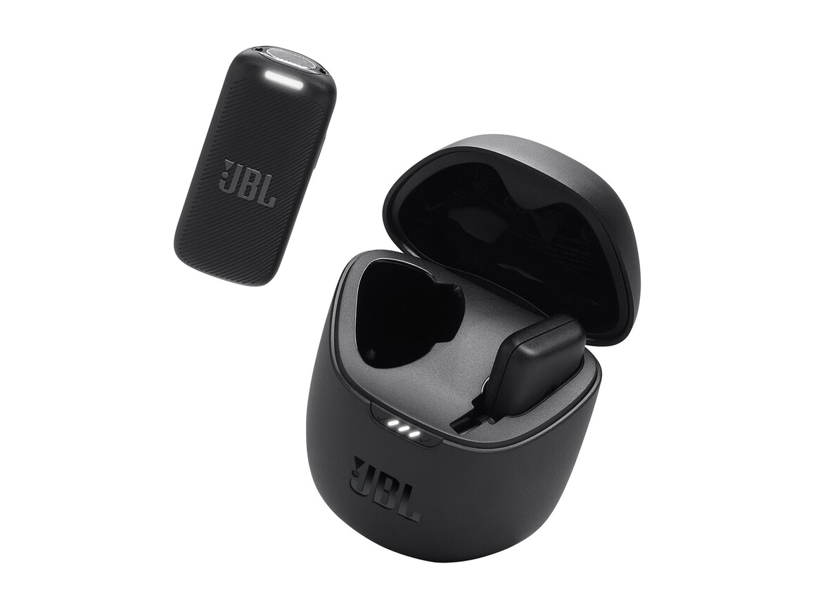 JBL Quantum Stream tragbares, kabelloses Streaming-Mikrofon, Lightning, schwarz