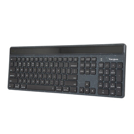 Targus EcoSmart Energieerfassende antimikrobielle Bluetooth Tastatur (DE), schwarz&amp;gt;