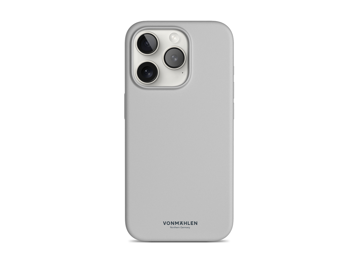 Vonmählen Eco Silicone Cas. iPhone 15 Pro, hellgrau