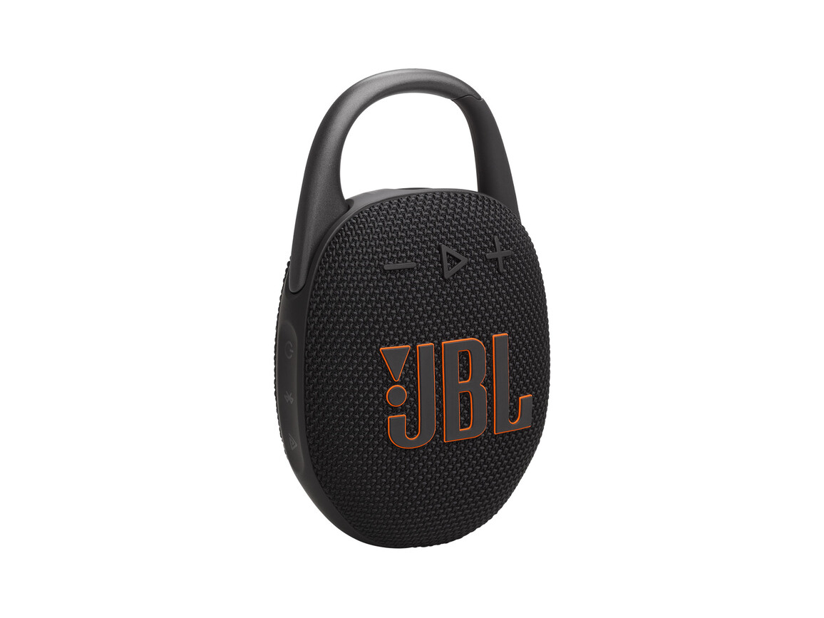 JBL Clip5, Bluetooth-Lautsprecher mit Karabinerhaken, schwarz