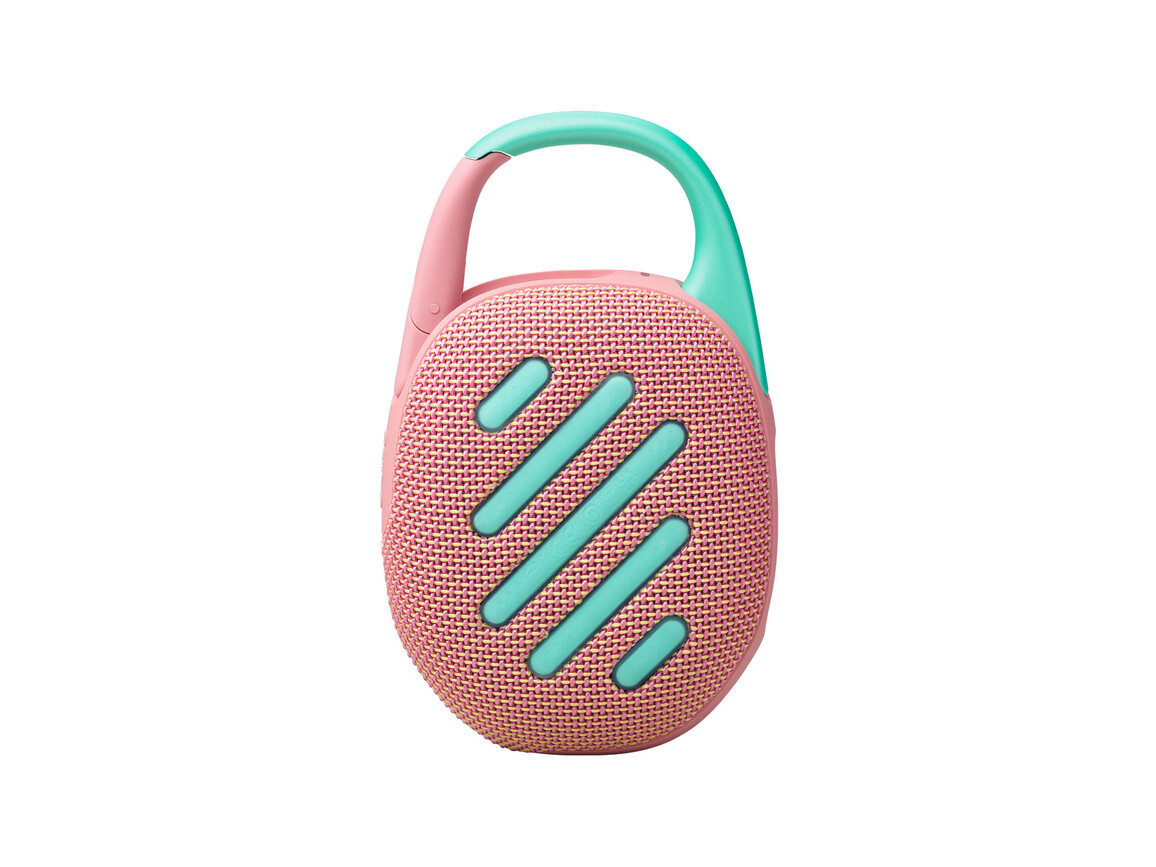 JBL Clip5, Bluetooth-Lautsprecher mit Karabinerhaken, pink