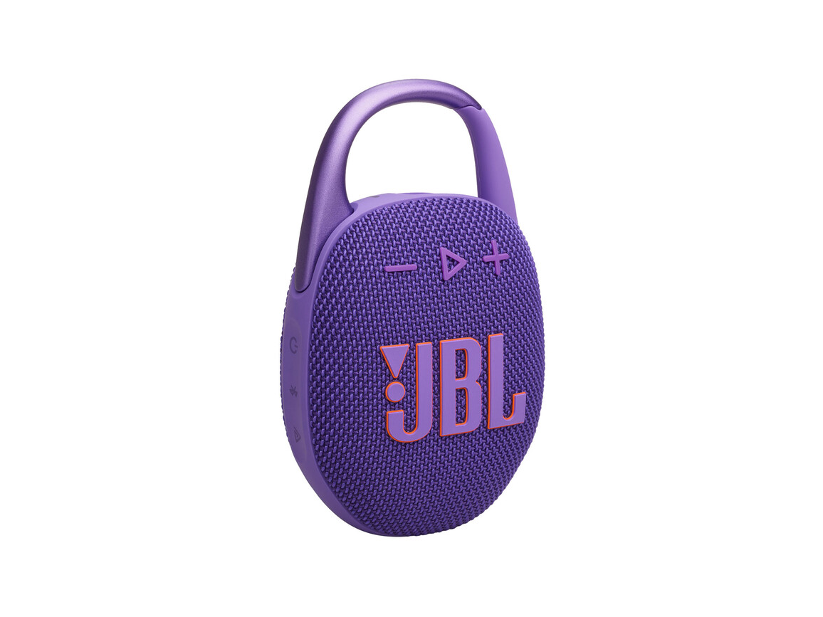 JBL Clip5, Bluetooth-Lautsprecher mit Karabinerhaken, lila
