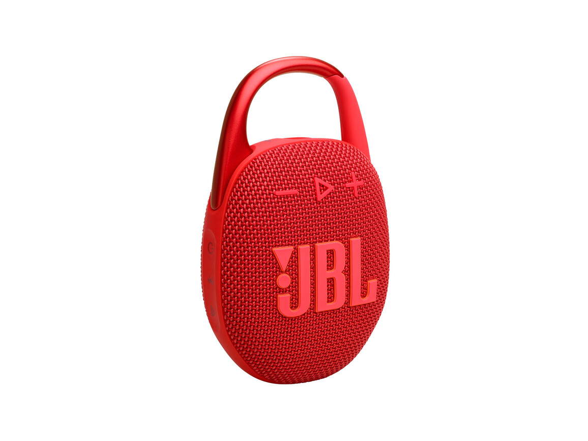JBL Clip5, Bluetooth-Lautsprecher mit Karabinerhaken, rot