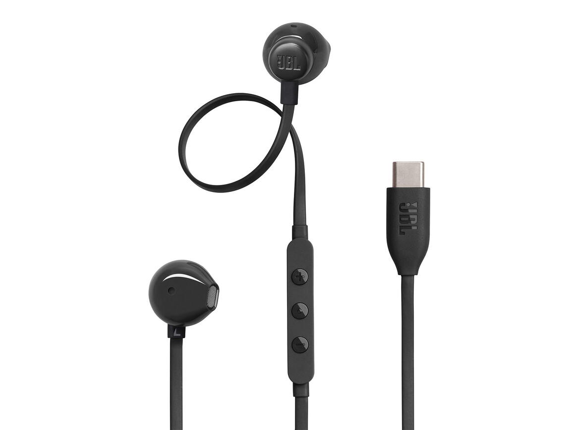 JBL TUNE305C, kabelgebundener USB-C In-Ear Kopfhörer, schwarz