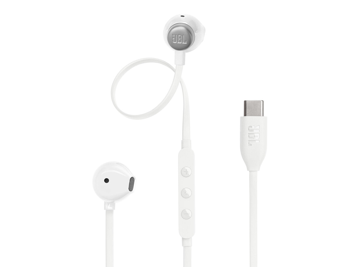 JBL TUNE305C, kabelgebundener USB-C In-Ear Kopfhörer, weiß